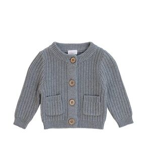 Jamie Kay Jesse Cotton Cardigan – Heron Marle – 6–12M